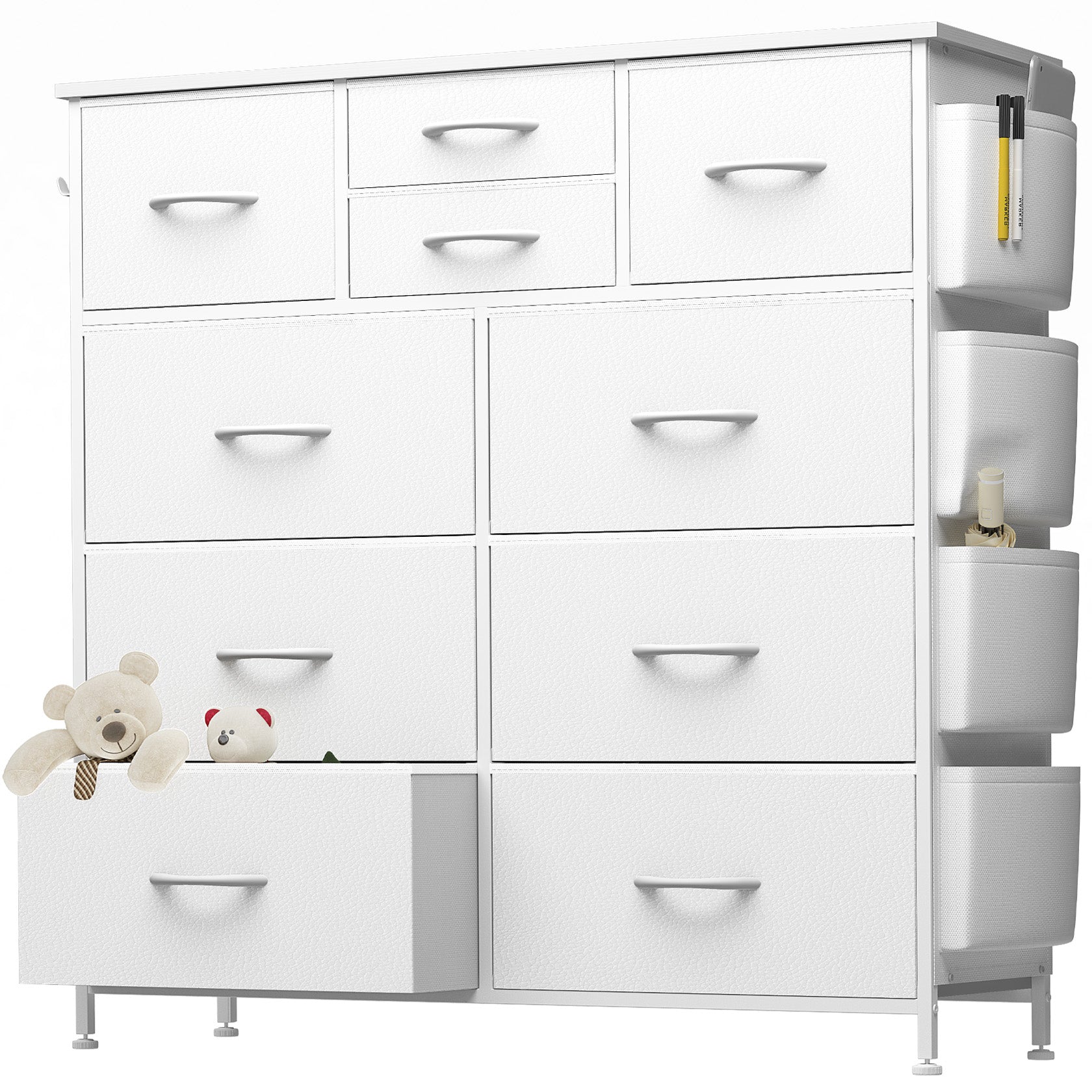 YaFiti 10 Drawer Dresser, Chest of Drawers for Bedroom, PU Dresser wit YaFiti 10 Drawer Dresser, Chest of Drawers for Bedroom, PU Dresser wit
