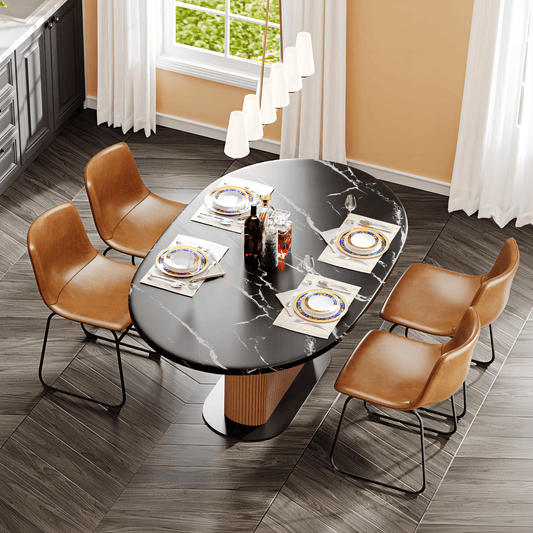 YaFiti Barstools 18'' PU Leather Counter Height Bar Stools Set of 4 with Back Modern Armless Chairs with Footrest and Metal Legs for Kitchen Living Room Pub, Brown