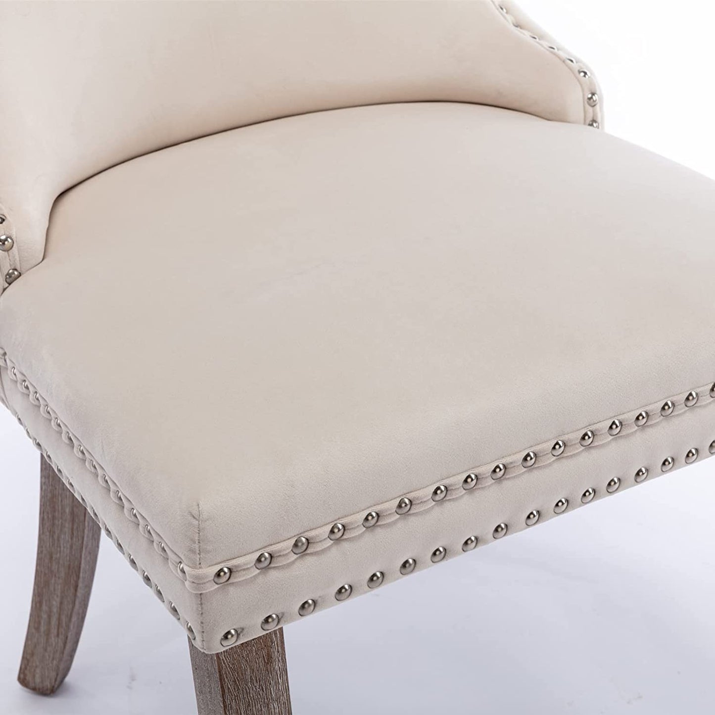 YaFiti Velvet Dining Chairs Set of 2 Upholstered High-end Tufted Dining Room Chair,Beige