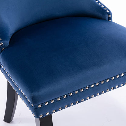YaFiti Velvet Dining Chairs Set of 2 Upholstered High-end Tufted Dining Room Chair,Blue