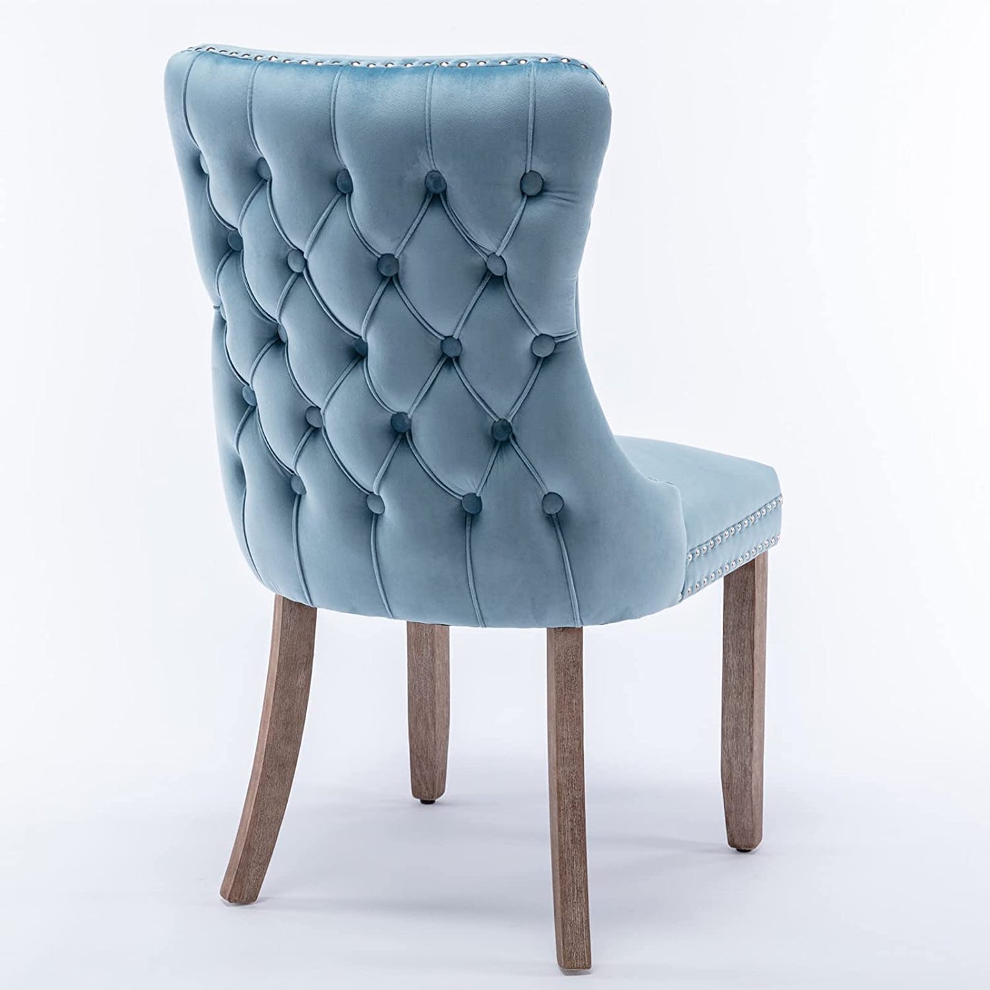 YaFiti Velvet Dining Chairs Set of 2 Upholstered High-end Tufted Dining Room Chair,Light Blue